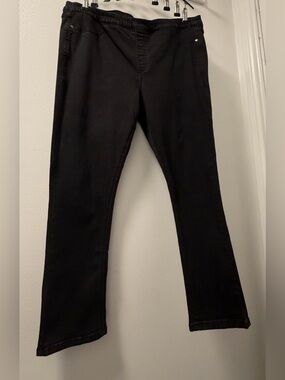 Parasuco Black Pull-On Stretch Slim Straight Jeans Size 16